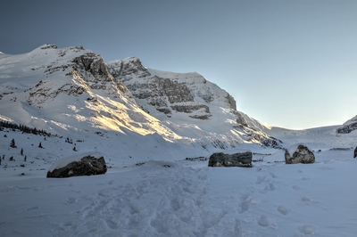 Athabasca Glacier Jasper Park In Winter