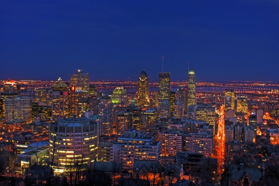 Mount Royal Lookout Night Montreal