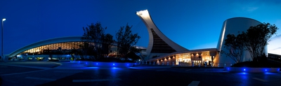 Olympic Stadium Night Panorama Montreal